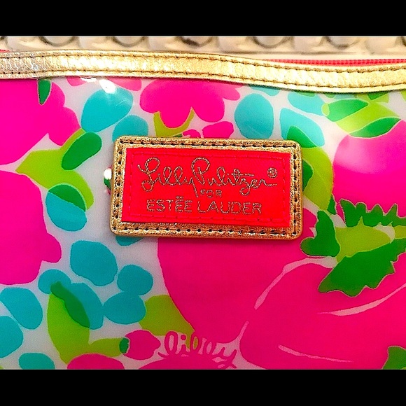 🆕🔥LILY PULITZER BY ESTEE LAUDER SUPER CUTE MAKE UP BAG NWOT!! VYNAL MATERIAL - Picture 4 of 7